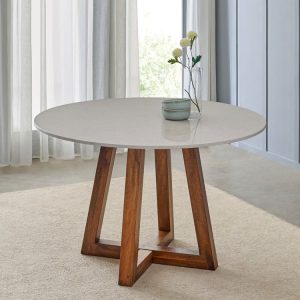 Composite Marble Top 4-Seater Dining Table - Grey
